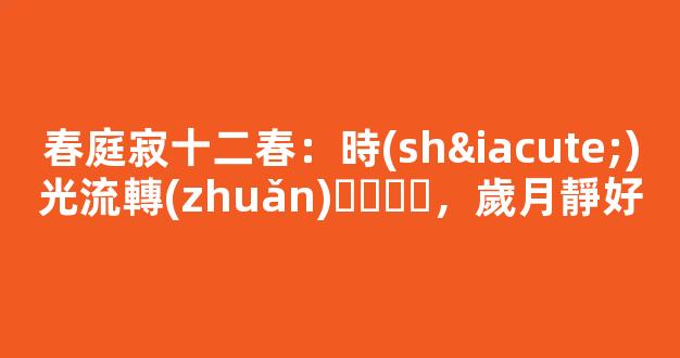 春庭寂十二春：時(shí)光流轉(zhuǎn)，歲月靜好